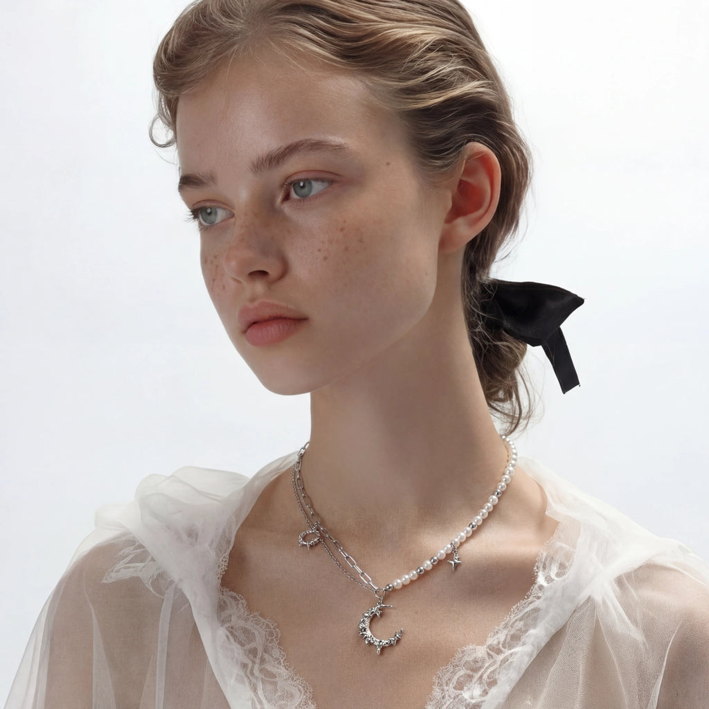 Collier Lune Céleste