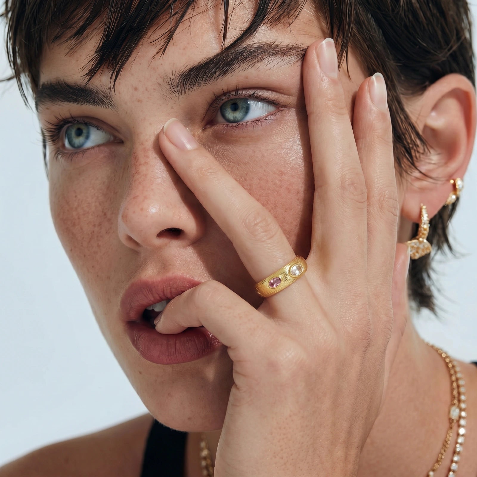 Bague Déclaration Double Gemme