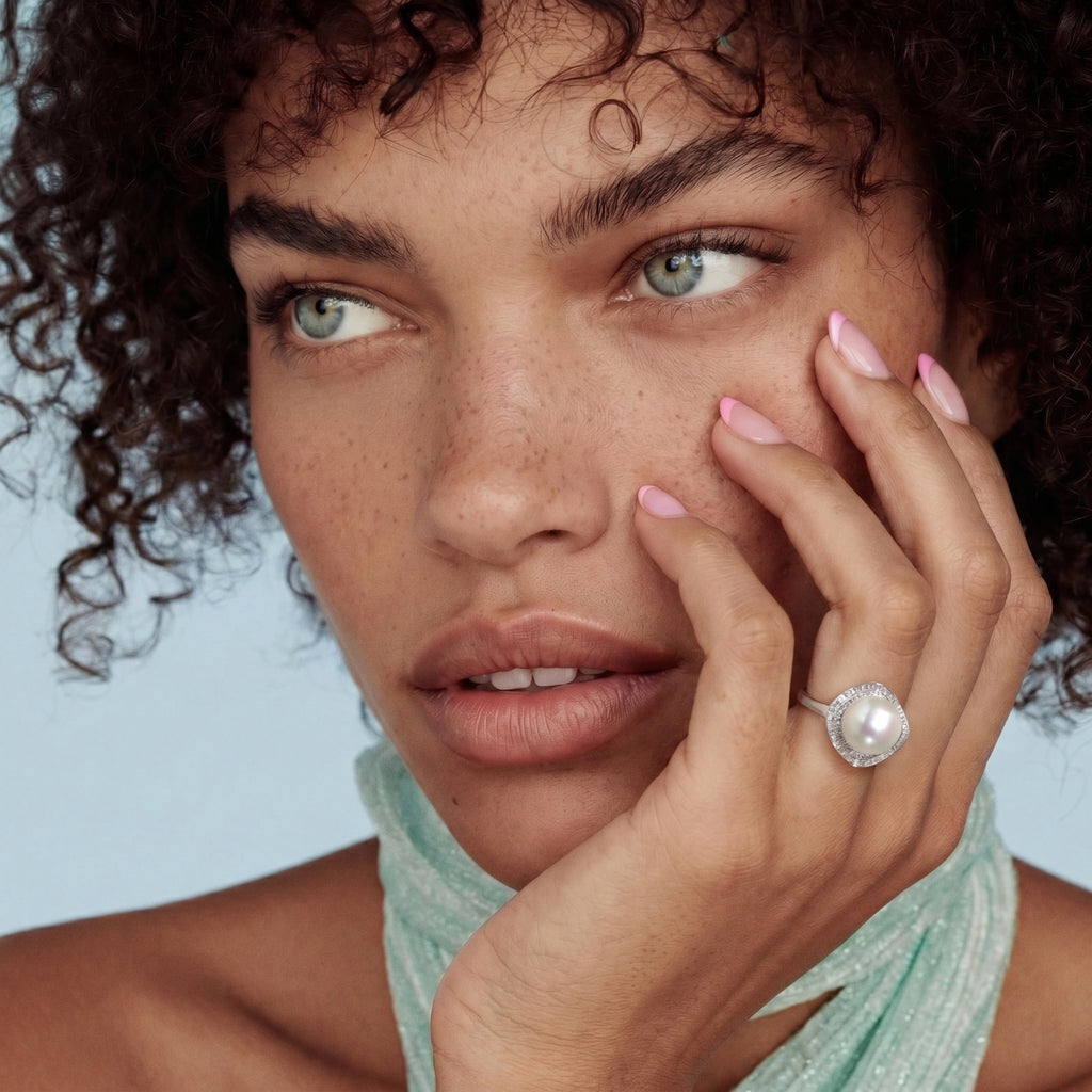 Bague Pearl Halo Dreams
