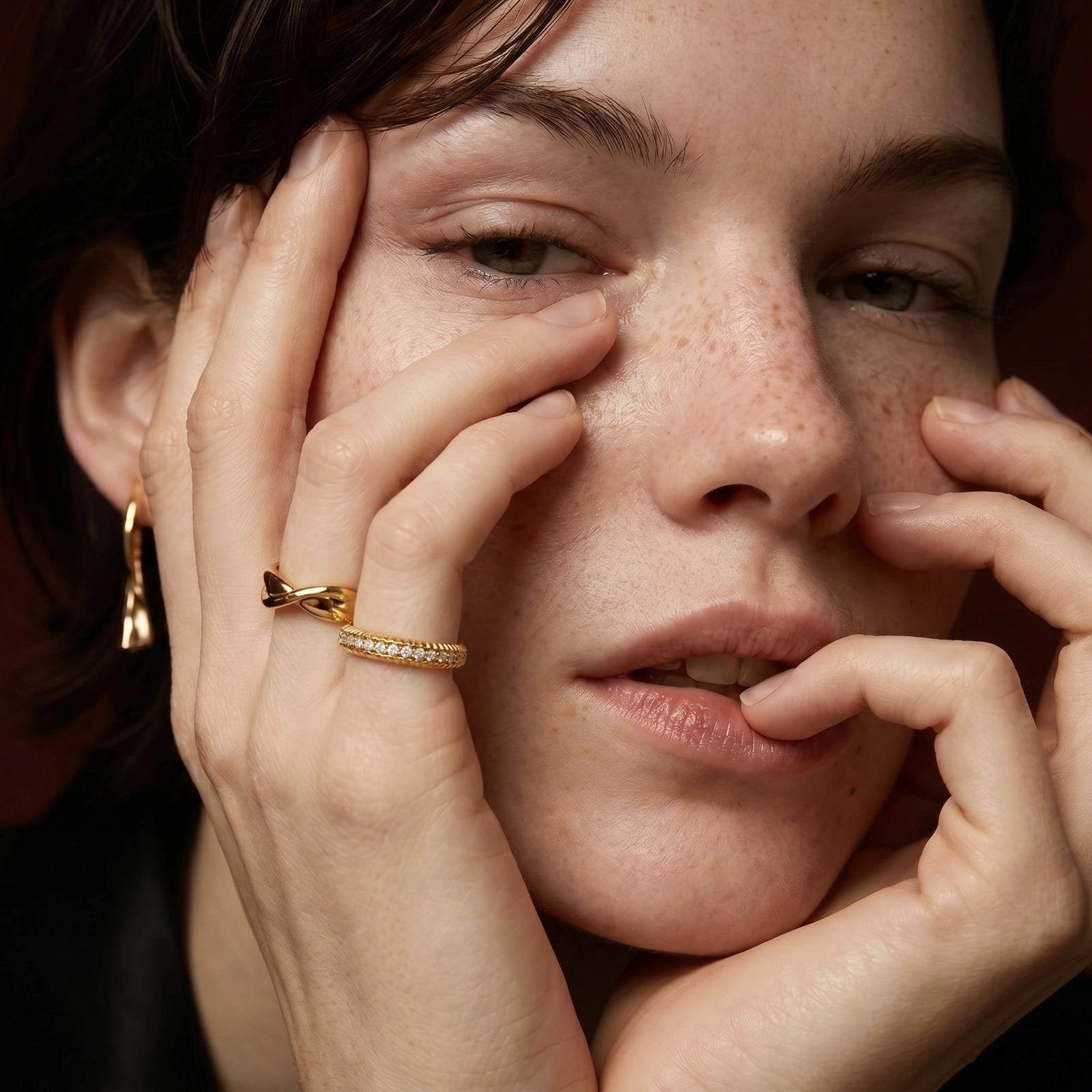 Bague Rangée Étincelante